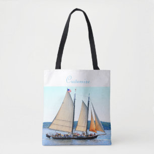 Segeln mit drei hölzernes Schooners