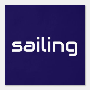SEGELN Moderner weißer Text Navy Blue Hintergrund Tapete