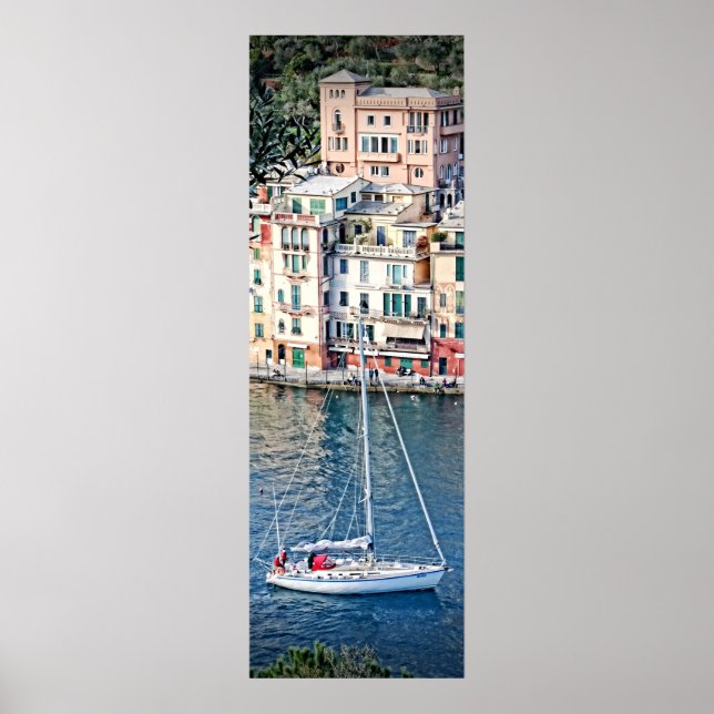 Segeln nach Portofino, Italia Poster 36x12 (Vorne)