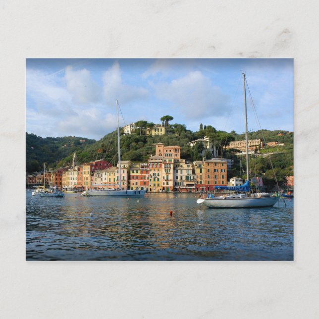 Segeln nach Portofino, Italien Postkarte (Vorderseite)