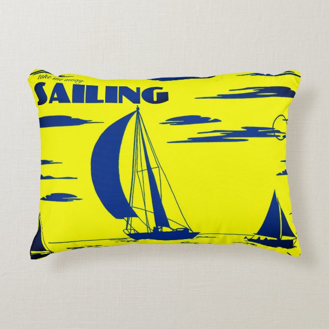 "Segeln" Ocean Art Kissen (Vorderseite)