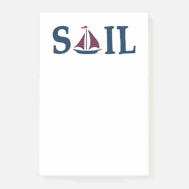 Segeln Post-it Klebezettel (Vorderseite)