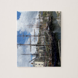 Segeln-Schiffe Charlestown Hafen-Cornwall-Foto Puzzle