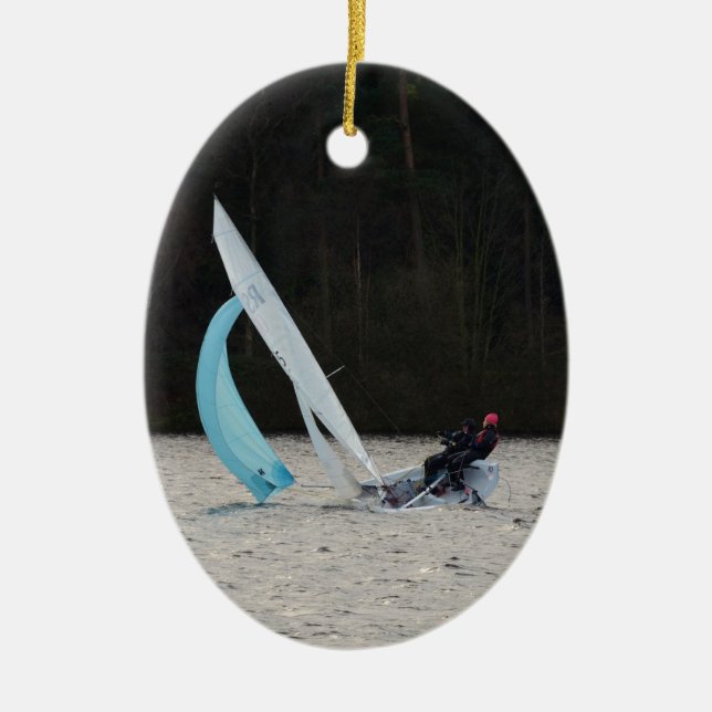 Segeln-Schlauchboot mit Geschwindigkeit Keramikornament (Vorne)