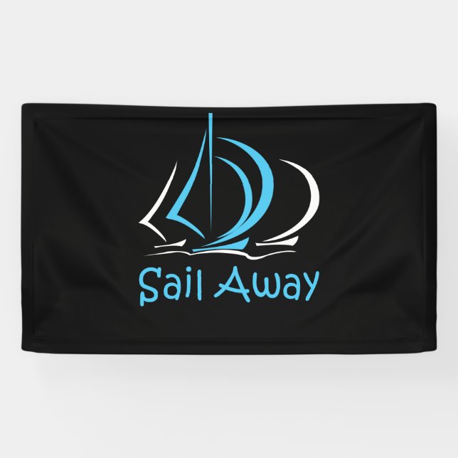 Segeln Segelboot Sand Ocean Gul Banner (Horizontal)