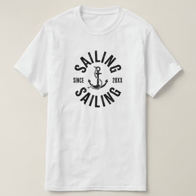 Segeln seit 20XX T-Shirt (Design vorne)