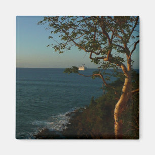 Segeln Sie ab Sunset II Tropical Seascape Magnet
