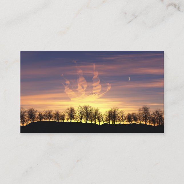 Segeln Sie die Lesezeichen des nächtlichen Himmels Visitenkarte (Vorderseite)