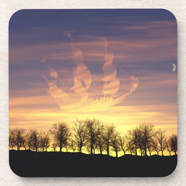 Segeln Sie die Untersetzer des Night Sky Cork (Vorderseite)