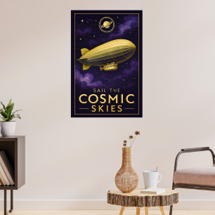 Segeln Sie durch den kosmischen Himmel - Raumfahrt Poster