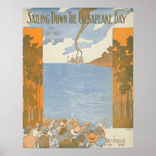 Segeln Sie entlang der Chesapeake Bay Poster (Vorne)