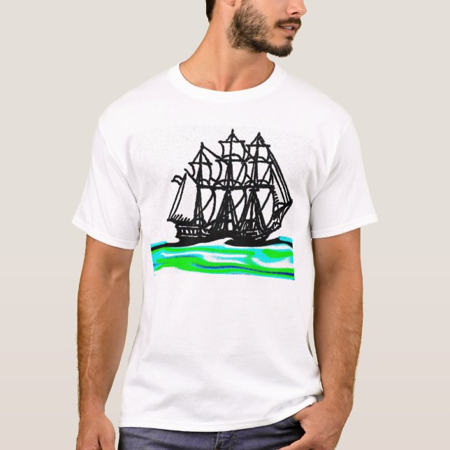 Segeln Sie mein Schiff T-Shirt (Vorderseite)