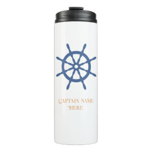 Segeln Sie weg Nautical Beach Personalisierter Nam Thermosbecher