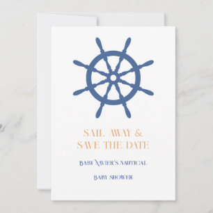 Segeln Sie weg Nautical Beach Save The Date