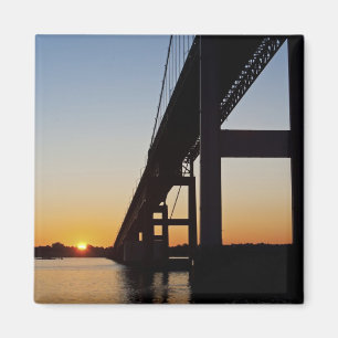 Segeln und Abfahrt aus Newport Rhode Island Magnet