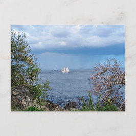 Segeln und Leuchtturm Sommer Spaß Postkarte