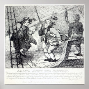 Segeln unter dem Hebrides Poster