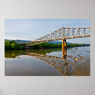 Segeln unter einer Brücke über den Tennessee Poster