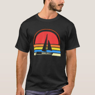 Segeln Vintage Retro-Segelboot Booten Boot-Geschen T-Shirt