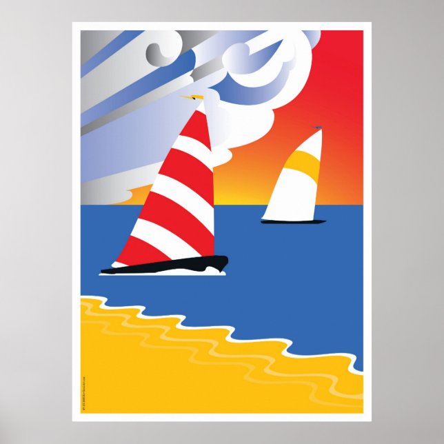Segeln vor dem Wind Poster (Vorne)