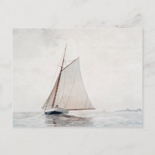 Segeln vor Gloucester (ca.1880) von Winslow Homer Postkarte