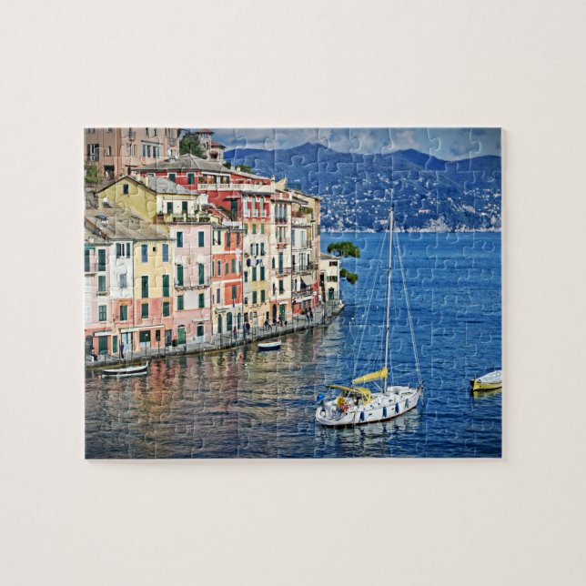 Segeln zu Portofino - Italien-Feiertag - PC Puzzle (Horizontal)