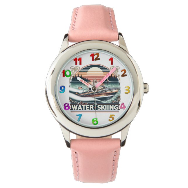 Segelnähe: Mannschaftslenkboot über den See Armbanduhr (Vorderseite)