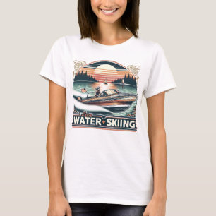Segelnähe: Mannschaftslenkboot über den See T-Shirt