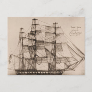 Segelplan der US-Schiffskonstellation Postkarte