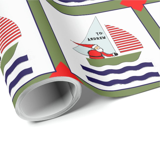 Segelreisen Geschenkpapier (Rolleneckpunkt)