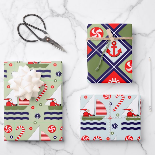 Segelreisen Geschenkpapier Set (Vorderseite)