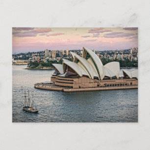 Segelreisen mit der Postkarte der Sydney Opera Hou