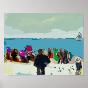 Segelrennen Abstrakt Poster