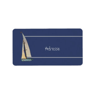 Segelschiff Adressaufkleber