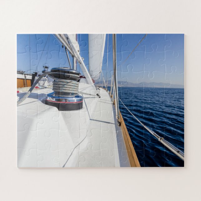 Segelschiff auf dem Meer surfen Puzzle (Horizontal)