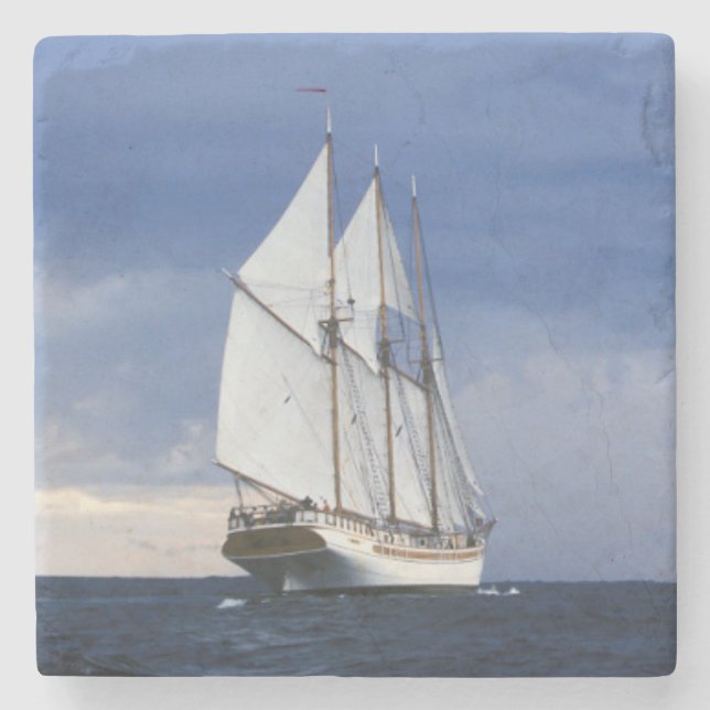 Segelschiff auf der Ostsee Steinuntersetzer (Vorderseite)