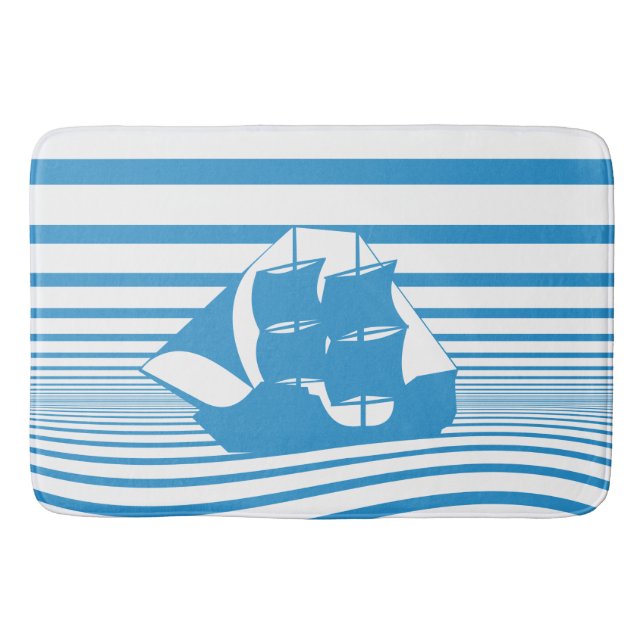 Segelschiff Badematte (Vorderseite)