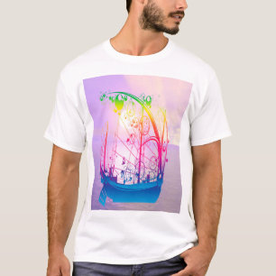 Segelschiff bei Morgendämmerung T-Shirt