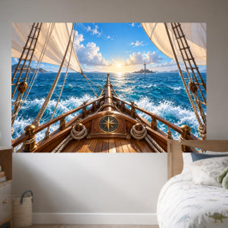 Segelschiff Bug Ozean-Abenteuer-Maritimes Foto Hin Banner