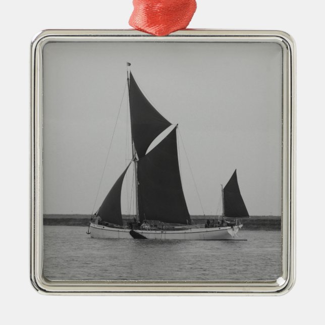 Segelschiff-Erinnerung Ornament Aus Metall (Vorne)