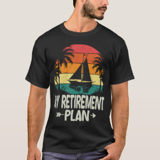 Segelschiff "Funny Booking Retirement" T-Shirt