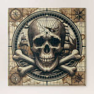 Segelschiff für Skull und Kreuzknochen 1 Puzzle