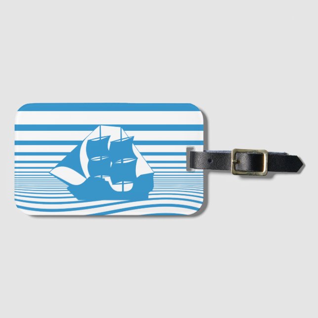 Segelschiff Gepäckanhänger (Vorderseite (Horizontal))