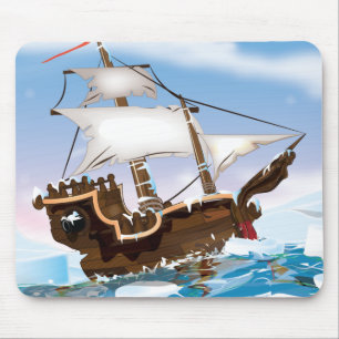 Segelschiff im Arktischen Ozean Mousepad