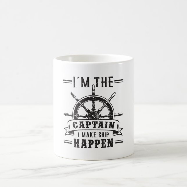 Segelschiff Kapitän Sailor Funny Geschenk Idee Kaffeetasse (Mittel)