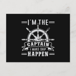 Segelschiff Kapitän Sailor Sea Geschenk Idee Postkarte