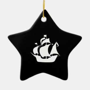Segelschiff Keramik Ornament