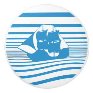 Segelschiff Keramikknauf