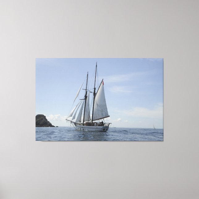 Segelschiff mit klarer Leinwand Art (Vorderseite)