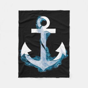 Segelschiff Navy Blue Water Nautic Sea Fleecedecke